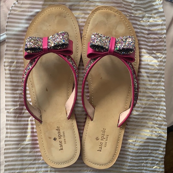 kate spade Shoes - Kate Spade Glitter Sandals Size 10